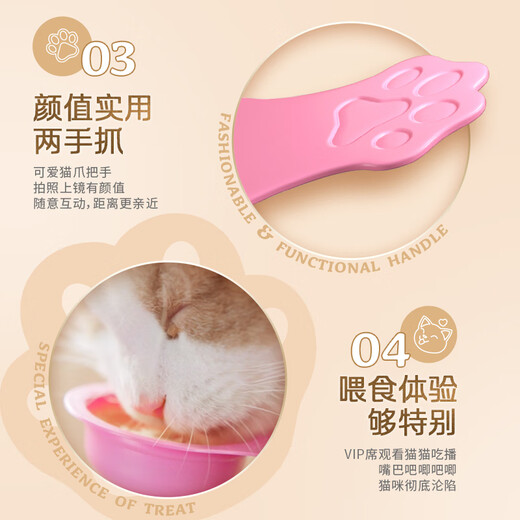 Galax golden spoon licking spoon mousse spoon cat spoon pet cat snack cat wet food cat strips bonito salmon 10g*12 pieces