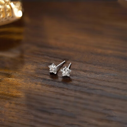 QMXDs999 sterling silver earrings for women, small earrings for sleeping, no need to pick off, white fungus stick, ear piercing, anti-blocking needle, non-allergenic earrings, 3mm mini 2-pack + gift box packaging