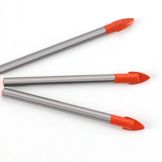 Jingdong Logistics Ceramic drill bit round handle one-word ceramic tile electric drill drilling bit red polished rod metal drill bit short orange drill bit 6mm 1 piece