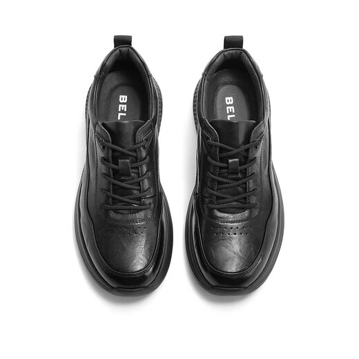 Belle Trendy Comfortable Casual Shoes Men's Shoes Cowhide Business Sports Shoes A1354AM5 Black Velvet Lining 40