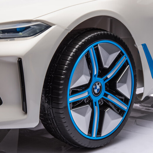 Xingchenhao BMW i4 children's electric car four-wheel drive car can be driven with remote control toy car and can sit in a baby stroller BMW i4 white four-wheel drive + remote control swing + Bluetooth + leather seat