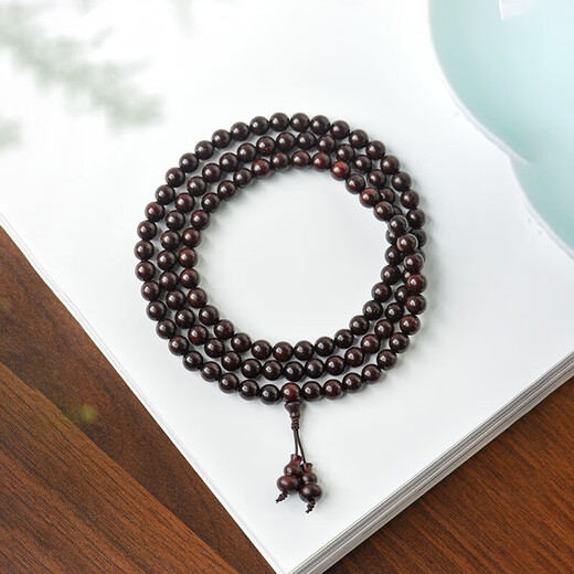 Chengli Indian small-leaf rosewood bracelet for men and women, Venus, Buddhist bead bracelet, 108 beads, high oil density, old material 8mm