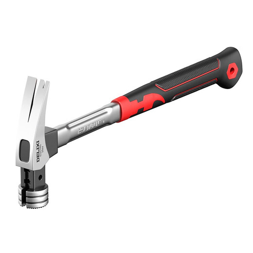 Delixi Electric Claw Hammer Woodworking Hammer Hardware Household Hammer Nail Pickup Insulated Small Hammer Fiber Handle Right Angle Square Head Integrated Hammer 6 Two Square Head Straight Tail Composite Fiber Handle