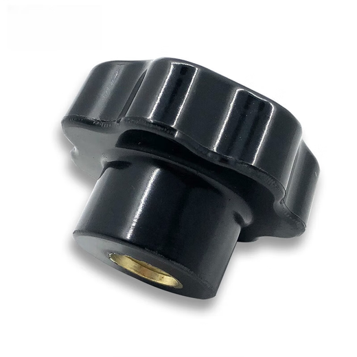 XMSJ through hole plum blossom handle nut star handle blind hole seven star hand screw cap plastic knob bakelite handwheel head diameter 25M6 through hole inner teeth 10 pieces