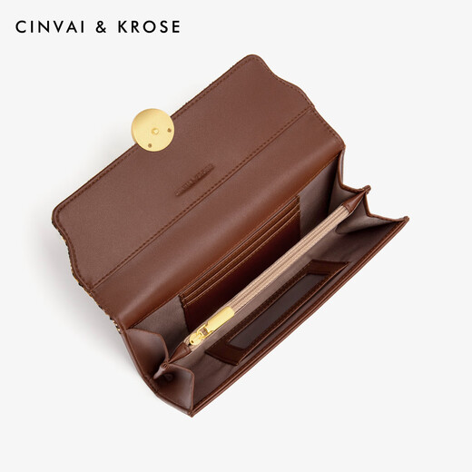 CinvaiKrose Light Luxury Wallet Women's Long Coin Purse Multiple Card Slots Wallet Women's Clutch Birthday Valentine's Day Gift for Girlfriend CK Wallet-Brown Gift for Girlfriend and Wife