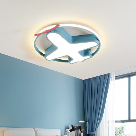 祎琳（yilin）儿童房间灯LED卧室灯2024年新款书房灯卡通男孩女孩公主房灯 粉KT猫-43CM 单色白光