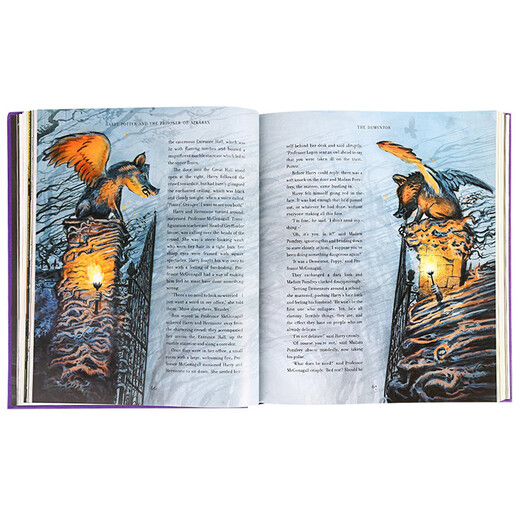 英文原版绘本【精装】彩绘插画版 全套送帆布袋 Harry Potter 哈利波特 大开本12345 哈利波特与魔法石·秘室·阿兹卡班的囚徒·火焰杯·凤凰社 哈利波特与阿兹卡班的囚徒 精装彩绘版 大开本