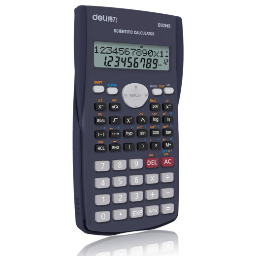 Deli D82MS function scientific calculator 240 functions test computer (suitable for middle school and high school students) students oral arithmetic deep blue