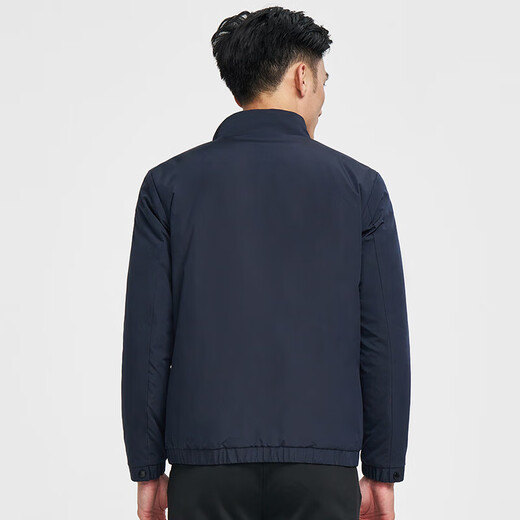 Caizi Men's Padded Jacket Autumn and Winter Warm Embroidered Jacket Autumn and Winter Thick Windproof Stand Collar Cotton Top for Men