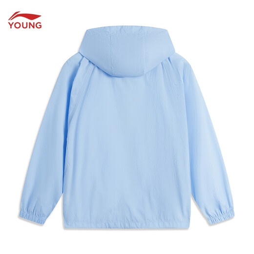 Li Ning Children's Clothing Children's Sun Protection Clothing for Men and Women Small and Big Children Ice Comfortable Sun Protection Sports Jacket Sun Protection Clothing YFDV121 New Aurora Blue-5 130