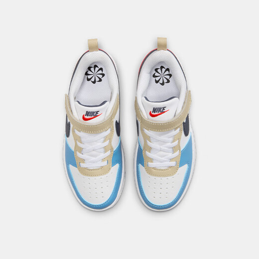 NIKE 耐克童鞋男女童休闲板鞋COURT BOROUGH魔术贴运动鞋小童