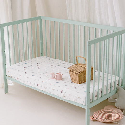 Nest designs baby fitted sheet bed cover newborn baby bamboo cotton gauze bamboo cotton elastic fitted sheet children kindergarten nap bed cover member exclusive Pianpian Elf S (132*71cm)