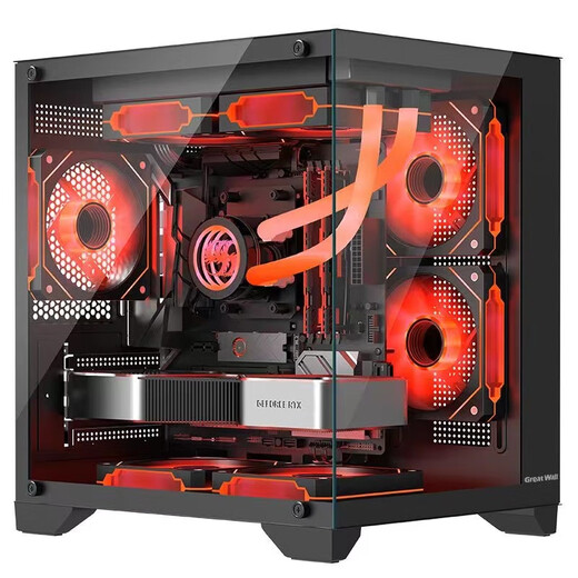 Great Wall Frost T5 sea view room chassis (MATX/double-sided panoramic glass/9 fan positions/240 water cooling) Vision S1Mini black
