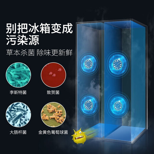 VIOMI active herbal filter deodorizing box reduces deterioration by 99.9%, inactivated enzyme is suitable for Midea, Haier and other refrigerators, round 2-pack, sterilization rate 99.99%