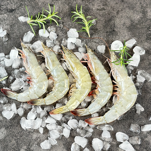 Jingdong Supermarket directly sourced Ecuadorian white shrimp from overseas, salted and frozen, net weight 4Jin Jin is equal to 0.5kg, 60-80 pieces/box, self-operated hot pot ingredients