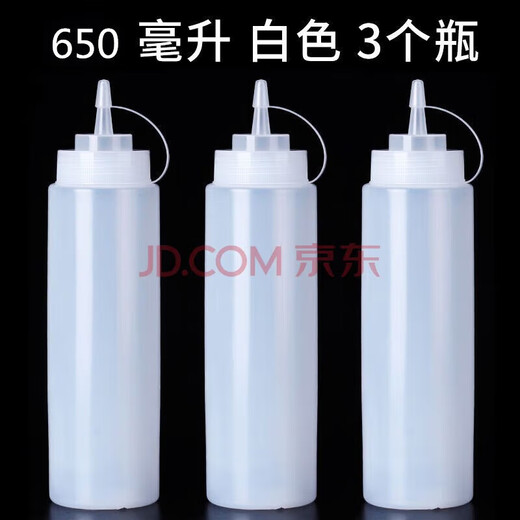Chuque squeeze sauce bottle soy sauce vinegar bottle condiment bottle squeeze plastic bottle sauce jam bottle ketchup bottle salad dressing bottle 650ml (pack of 3)