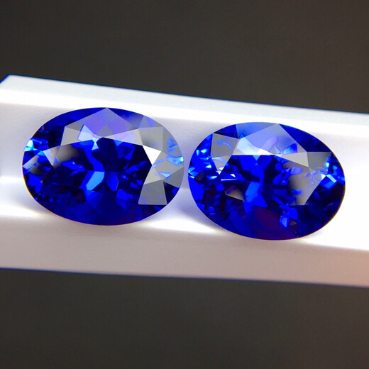 Jade 10.01 carat natural tanzanite loose stone earrings set with 18k gold and diamond women's earrings, a pair of 10.01 carats 5.07+4.94 earrings