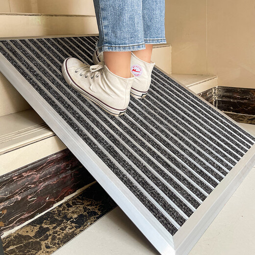 Zunxun outdoor non-slip floor mat stainless steel aluminum alloy dust-proof household high-end entrance door carpet door door foot pad door light gray customized
