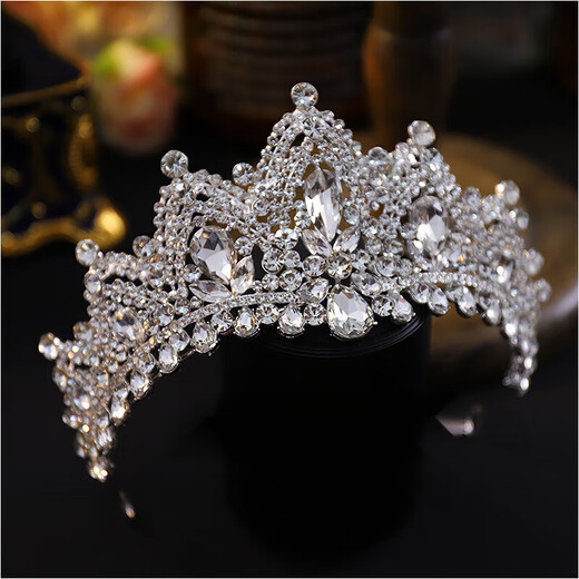 Shijun (SHIJUN) Crown Tiara for Adults 18 Years Old Princess Crystal 2025 Bride Wedding Super Immortal Gift 18th Birthday Crown No. 13 Earrings Pin + Temperament Sparkling