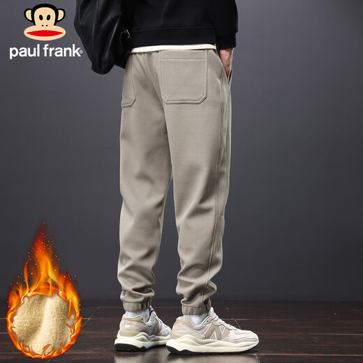Big Mouth Monkey (paul frank) pants men's autumn and winter casual pants men's pants loose sports foot leggings sweatpants men's khaki plus velvet XL