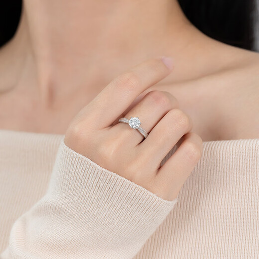Fanci Fan Qi's one-carat heartfelt engagement ring, engagement anniversary birthday confession gift for girlfriend