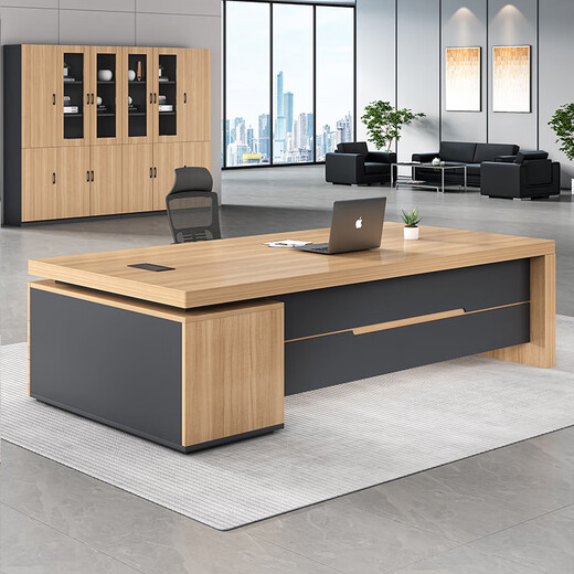 Huixin Yamei Boss Desk Simple Modern Executive Desk President Desk Manager Desk Office Furniture Office Desk and Chair Combination 2