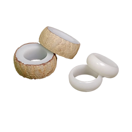 Jingji White Jade Bodhi Ring Semi-finished Product Material Pack Handmade DIY Ring Pairing Rings Chinese Valentine's Day Gift for Girlfriend Couple Ring Pair + Tool Kit