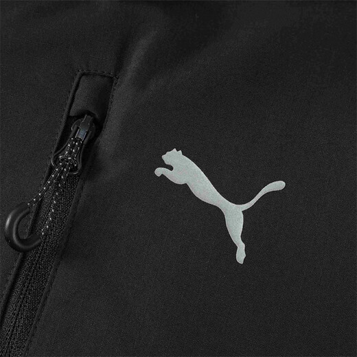 PUMA thickened and warm imitation sherpa jacket for men and women, couple style winter stand-up collar jacket top 629733 black-01 XL (185/104A)