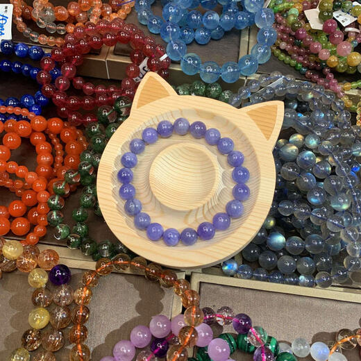 Ku Xuan Dikai natural tanzanite bracelet ice moisturizing body dreamy blue and purple tanzanite bracelet crystal jewelry 1st grade tanzanite 7mm