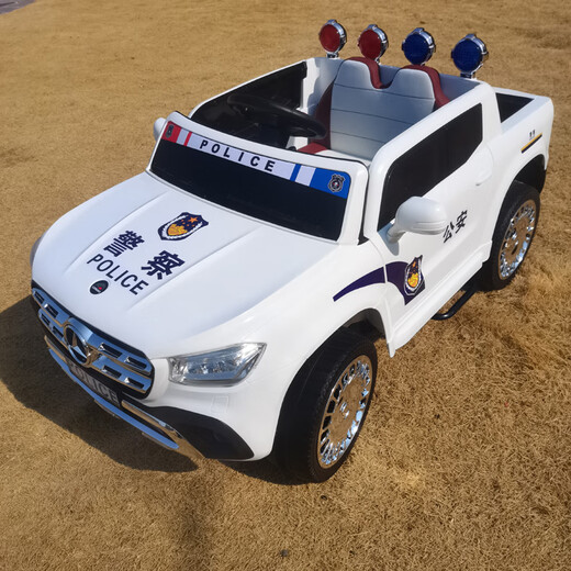 Chili police car toy extra large seatable personalized four-wheel car dual-drive remote control stroller children's electric car pick-up police car four-wheel drive police lights alarm large trunk four-wheel drive