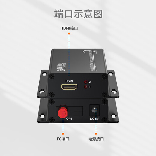 Zhongke Optoelectronics HDMI optical transceiver HDMI high-definition video optical transceiver Fiber to HDMI HDMI fiber optic transceiver Extender converter transmitter ZK-HDMI-FC