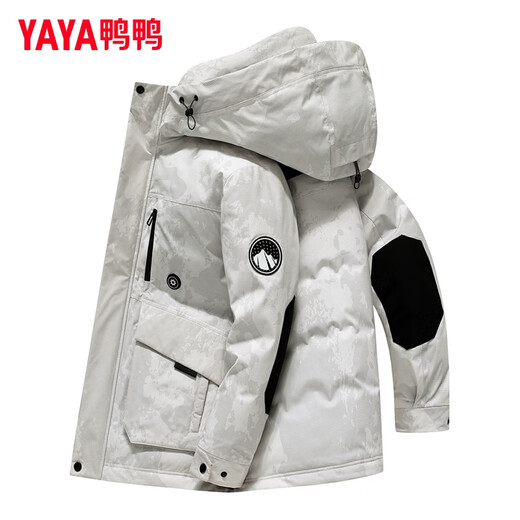 Duck duck Wang Yibo same style down jacket for men and women 2025 new winter thickened hooded work jacket trendy top