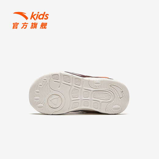 ANTA Children's Sandals Boys' Beach Shoes 2024 Summer New Baotou Breathable Outdoor Physical Education Class Knob Button Soft Sole Shoes Charlotte Gray/Grain Beige/Lighthouse Orange-1 28 Size
