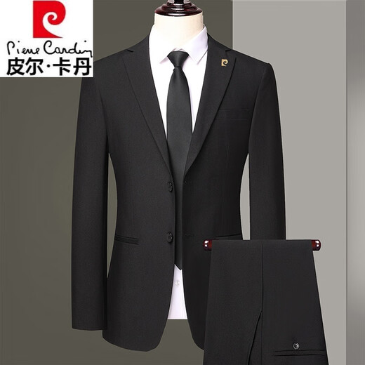 Pierre Cardin suit men's spring and autumn middle-aged men's business casual suit wedding jacket blue striped 8985 thick section 175 yards recommended 125 Jin Jin equals 0.5 kg -135 Jin Jin equals 0.5 kg