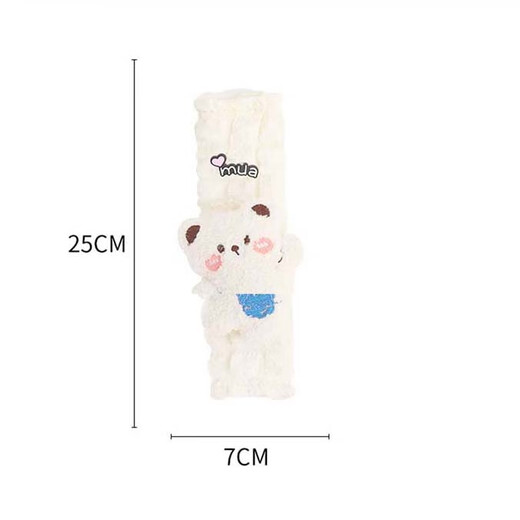 锋上汽车安全带护肩套创意可爱儿童车内防勒保险带一对车内装饰保护套 泡芙护肩【白熊+棕熊】