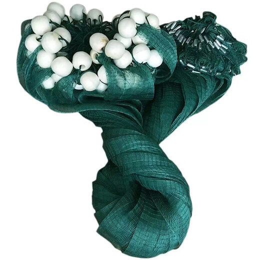 Yujiacheng weighted and thickened fishing net fishing net partition net seine net clear pond fish net drag fish net scraper fish net 2 finger eye clinker 9 strands of line 2 meters high and 20 meters long suitable for water depths below 70 cm