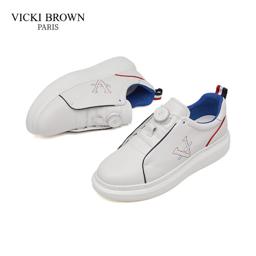 未毕【法国品牌】高端休闲鞋男2025新款百搭男鞋厚底增高男士小白鞋 白色 41