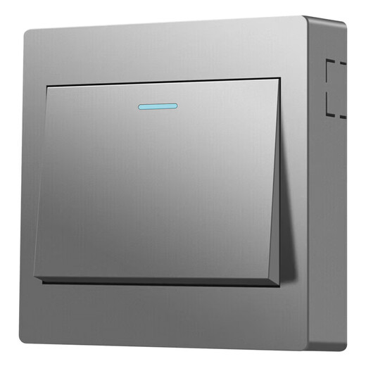 International electrician type 86 surface-mounted small panel gray household wall one-open single-control switch high-power 16A three-hole air conditioning water heater socket panel surface-mounted small panel one-open single control switch