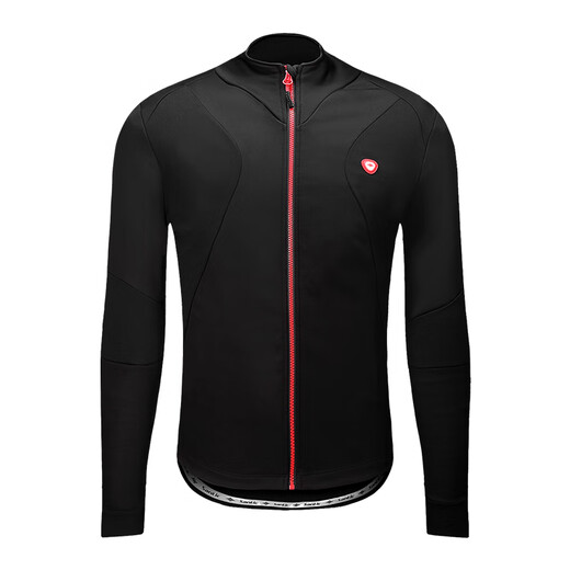 Santic autumn and winter fleece warm cycling jersey long-sleeved jacket road mountain bike top men Langs black M