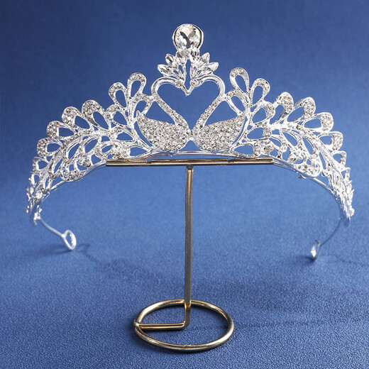 This sea crown tiara children's hair accessories hairband proposal certificate crown birthday gift crown headband crystal tiara crown tiara swan style