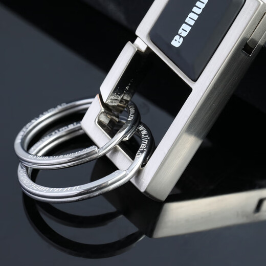 Omeda Men's Double Ring Waist Hanging Car Keychain Metal Home High-end Keychain Simple Personalized Keychain Pendant