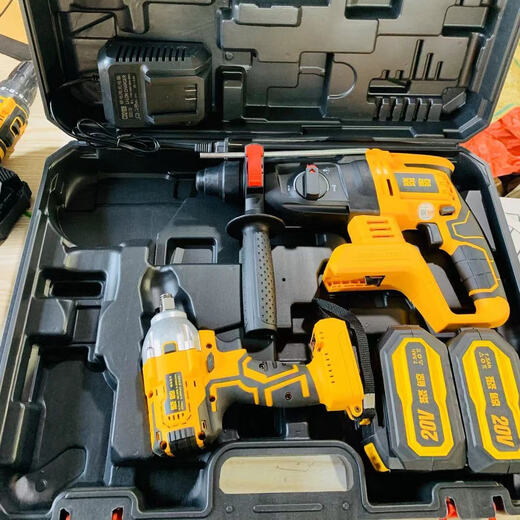 Raging Whale 15-cell battery brushless rechargeable electric hammer impact drill lithium electric angle grinder electric drill wrench battery universal set Ares VIP four-piece set hot recommendation recommended brushless four-piece set-four batteries and two charges