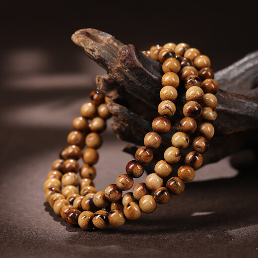 T&U guaranteed price natural sea willow bracelet for women, original color multi-circle Buddha beads, old material black coral blood willow bracelet, round bead style 8mm, 108 beads