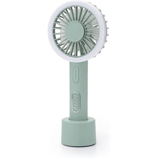 TOFFY Japan direct mail portable handheld fan hands-free USB rechargeable multi-speed air volume adjustment mini wireless fan with LED light FN02 (light green)