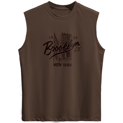 Leichte und extravagante reine Baumwollweste für Männer im Sommer amerikanische Sportweste Basketball Hürde Fitness Außenschütze ärmellose T-Shirt Lose M18-T672 Rost Red M