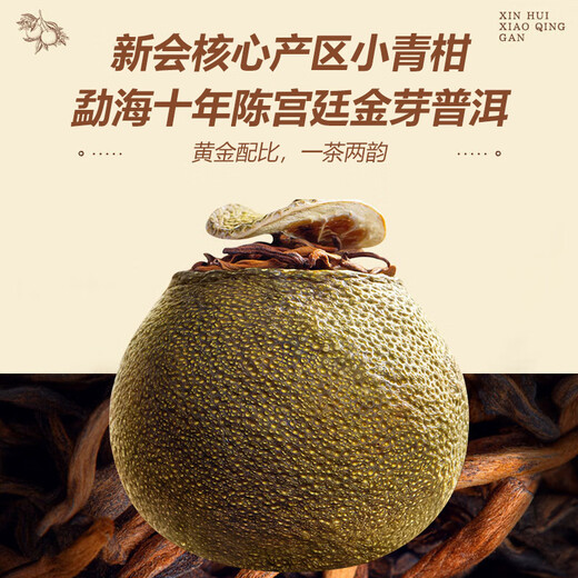 佰儒茶叶礼盒年货礼品 小青柑普洱茶 新会小柑橘茶陈皮柑普熟茶500g
