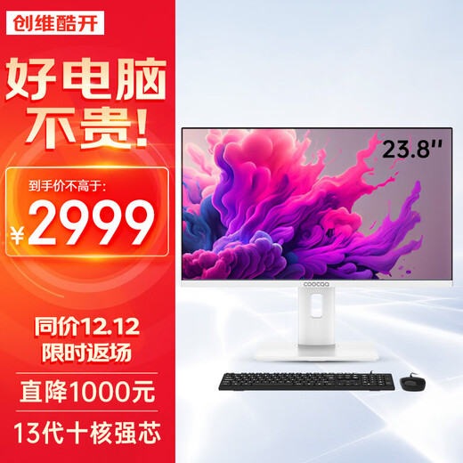 Coolka Skyworth Computer 23.8-inch office, commercial, home entertainment all-in-one desktop computer (Core 13th generation i5-13400 16G 512G WiFi Bluetooth)
