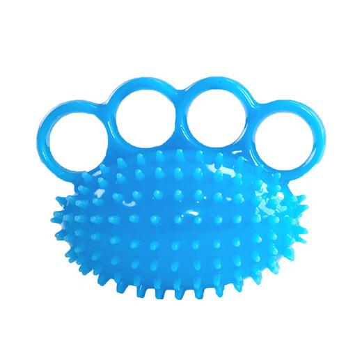 Four-finger massage ball rehabilitation training for the elderly hand strength training equipment with hedgehog-shaped flexible grip hand strength four-finger massage ball + flower-shaped finger strength device pink 2KG