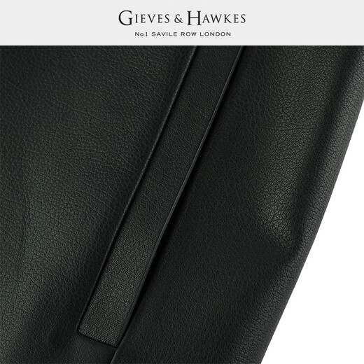 GIEVES / HAWKES GH Capa de cuero para hombres Lapa de oveja con cremallera Negocio de cuero corto G4858EI011, Productos de moda Black L