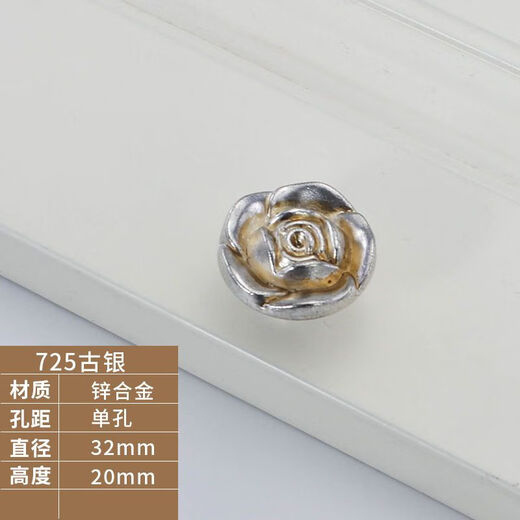 Mekeje European Style Rose Handle Ivory White Dather Cabinet Porte de porte American French Clothes Table Casse
